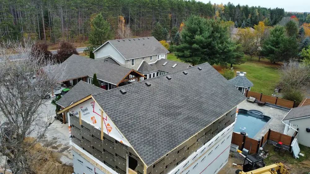 Finished residential roofing project in Barrie